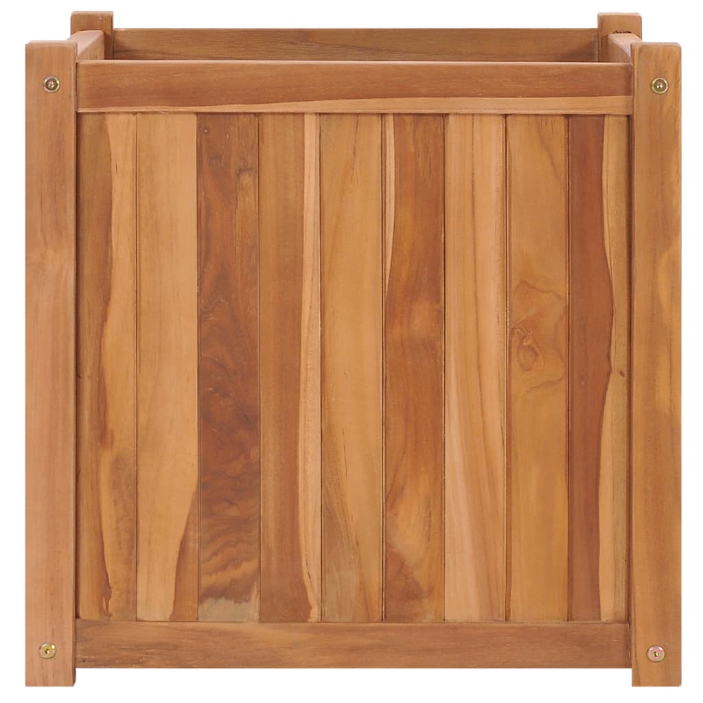 Vidaxl Planter huet 50x50f50 cm folitesch Teak Holz opgehuewen