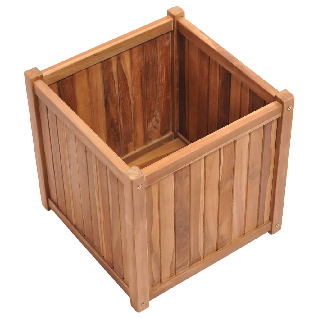 Plantador Vidaxl elevado 50x50x50 cm de madera de teca sólida