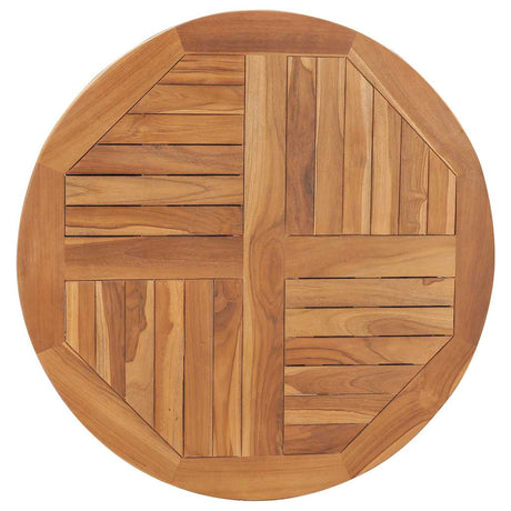 Vidaxl tafelblad rond 2,5 cm 80 cm massief teakhout