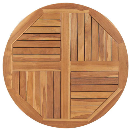 Vidaxl tafelblad rond 2,5 cm 90 cm massief teakhout