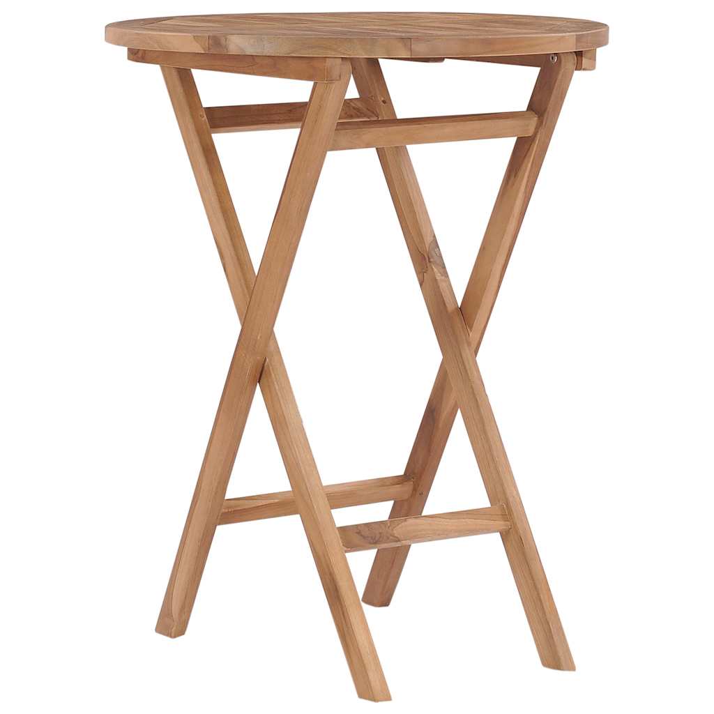 Vidaxl tuintafel inklapbaar 60 cm massief teakhout