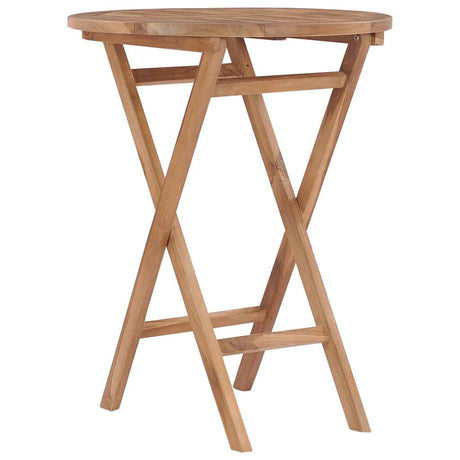 Vidaxl tuintafel inklapbaar 60 cm massief teakhout