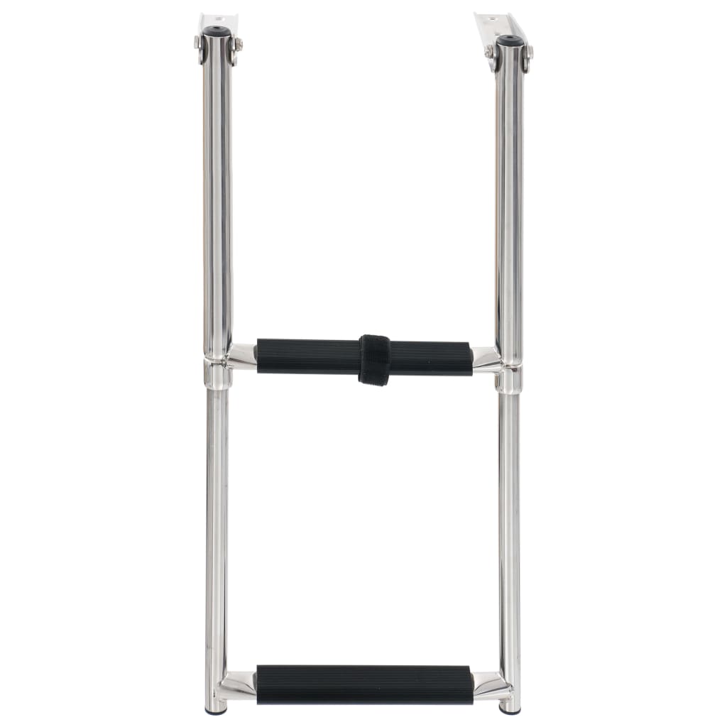 VidaXL board ladder Foldable with 2 sports stainless steel