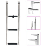 VidaXL board ladder Foldable with 3 sports stainless steel