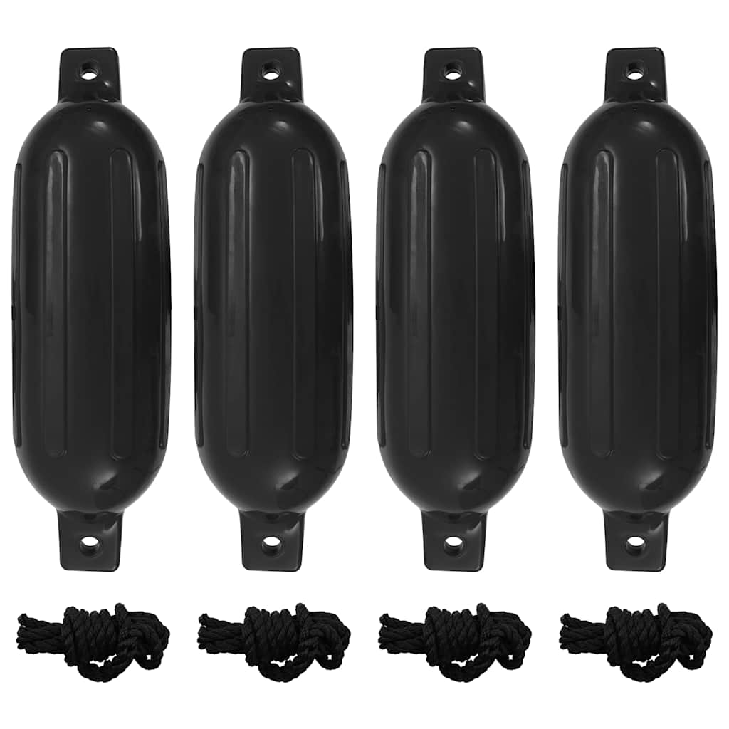 Vidaxl BootStoot -Kissen 4 ST 58,5x16,5 cm PVC Schwarz