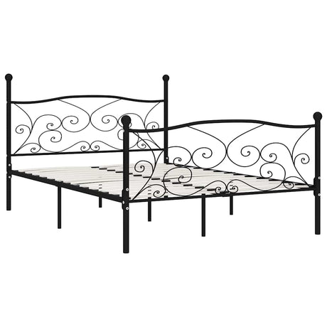 Vidaxl bedframe met lattenbodem metaal zwart 140x200 cm