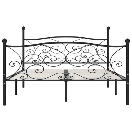 Vidaxl bedframe met lattenbodem metaal zwart 180x200 cm