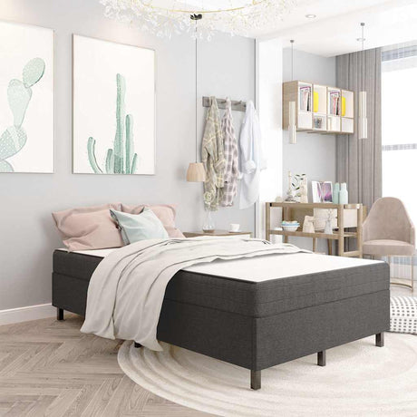 Vidaxl boxspringframe stof grijs 120x200 cm