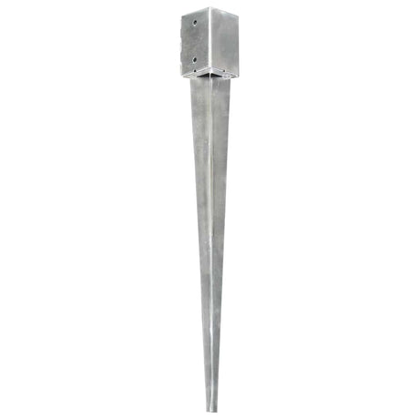 Vidaxl gemahlene Stifte 2 ST 9x9x90 cm verzinkter Stahl Silber gefärbt