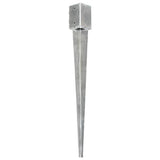 Vidaxl Ground pins 12 pcs 9x9x90 cm galvanized steel silver colored