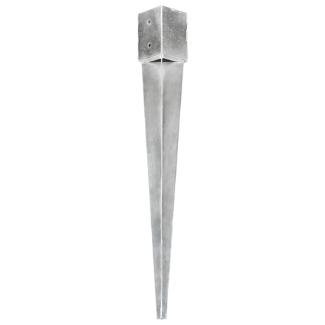 Vidaxl gemahlene Stifte 2 ST 10x10x91 cm verzinkter Stahl Silber gefärbt
