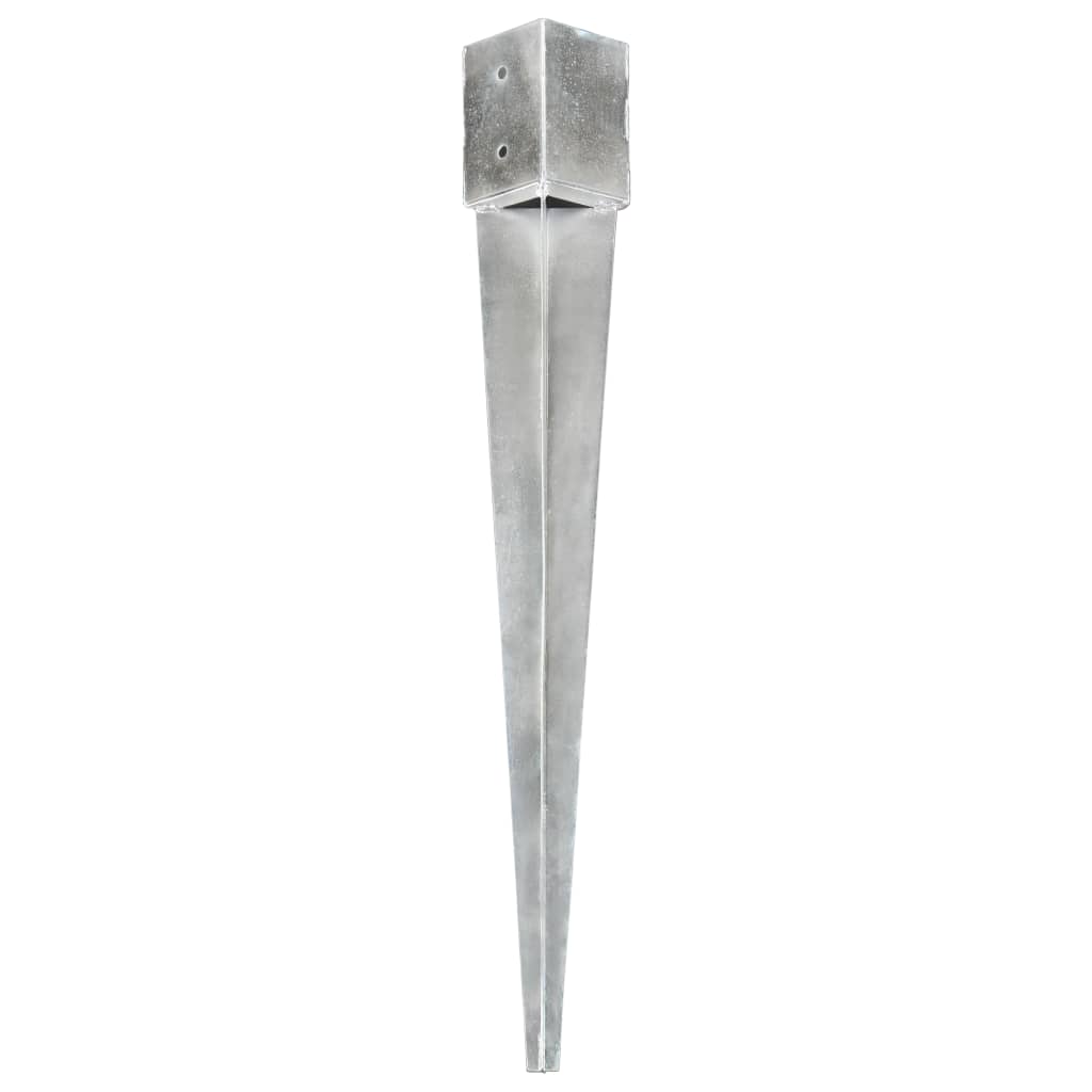 Vidaxl ground pins 6 st 10x10x91 cm galvanized steel silver colored