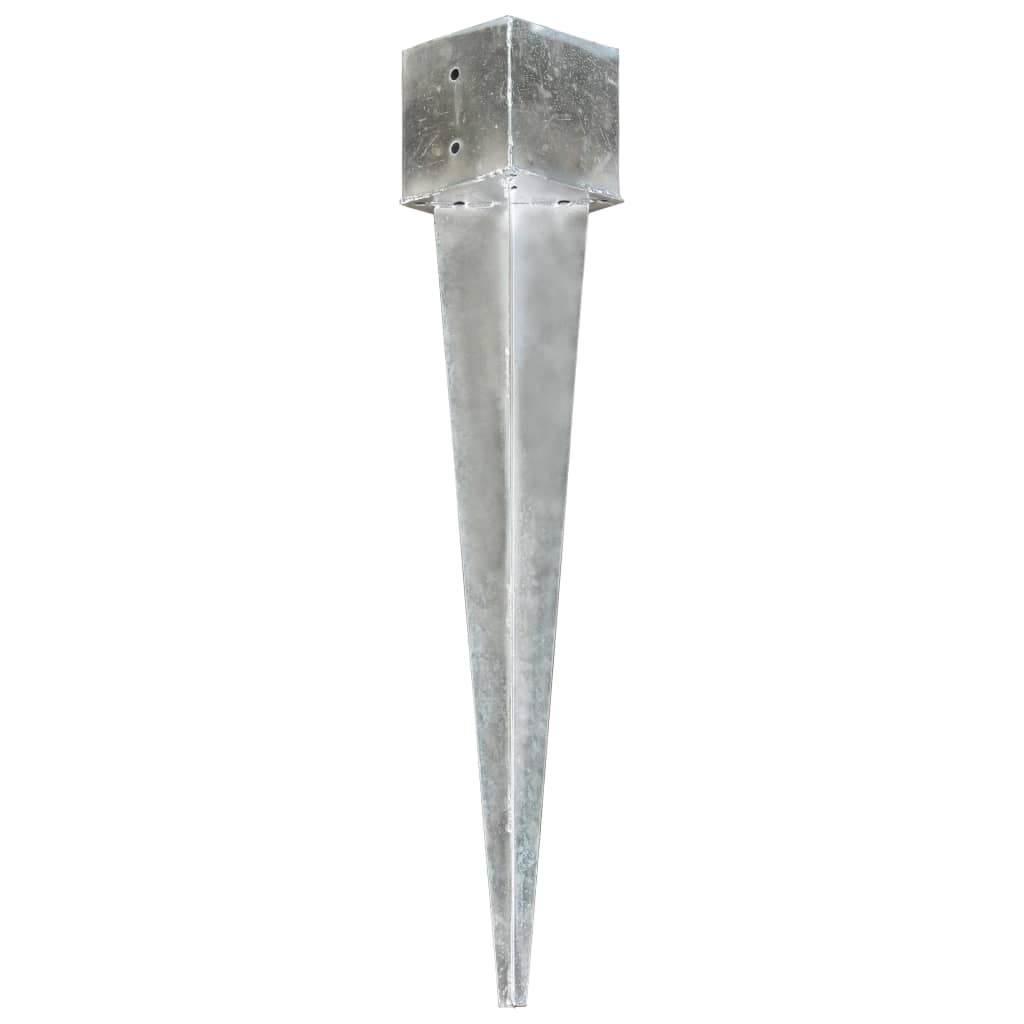 Vidaxl Ground Pins 6 St 14x14x91 cm galvanizované ocelové stříbrné barvy