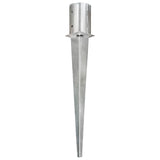 Vidaxl ground pins 2 st 10x76 cm galvanized steel silver colored