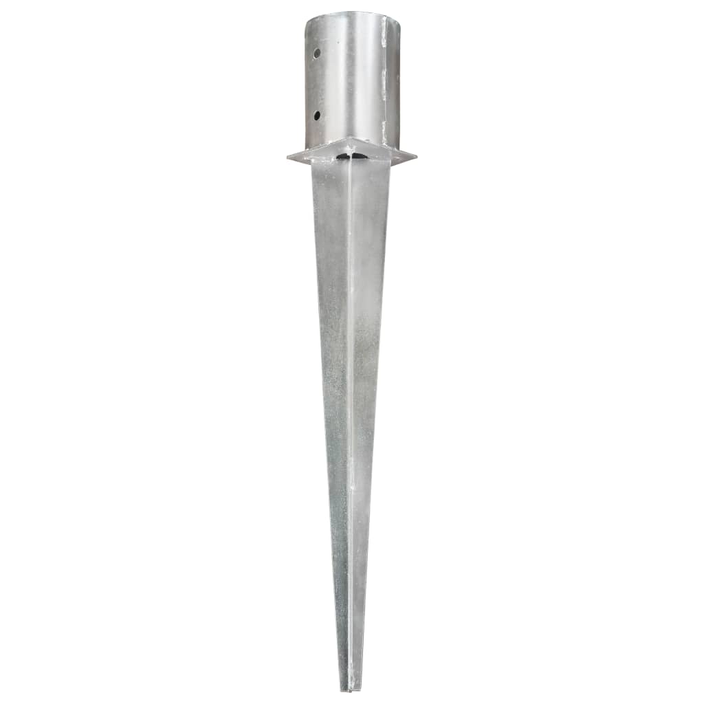 Vidaxl ground pins 6 st 10x76 cm galvanized steel silver colored