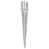 Vidaxl ground pins 6 sts 12x91 cm galvanized steel silver colored