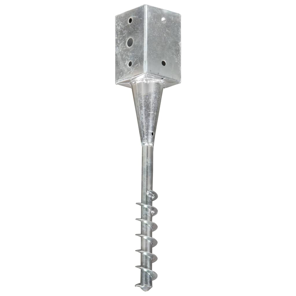 Vidaxl Ground Pins 6 ks 9x9x56 cm galvanizované ocelové stříbrné barvy