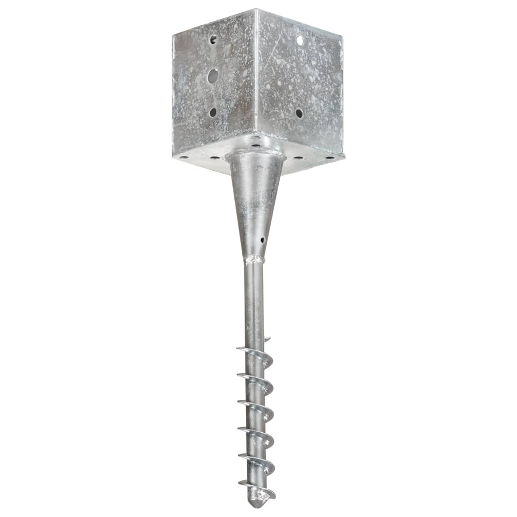 Vidaxl Ground Pins 6 St 14x14x58 cm galvanizované ocelové stříbrné barvy