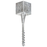 Vidaxl Ground Pins 6 St 14x14x58 cm galvaniseret stål sølvfarvet