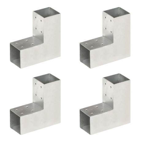Vidaxl Pfostenverbindungen 4 Stück L-Form 71x71 mm verzinktes Metall