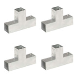 Vidaxl-Pfahlverbindungen 4 ST T-Form 71 x 71 mm verzinktes Metall