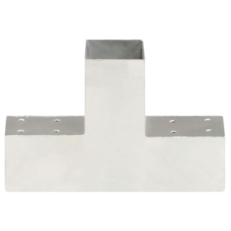 Vidaxl-Pfahlverbindungen 4 ST T-Form 71 x 71 mm verzinktes Metall