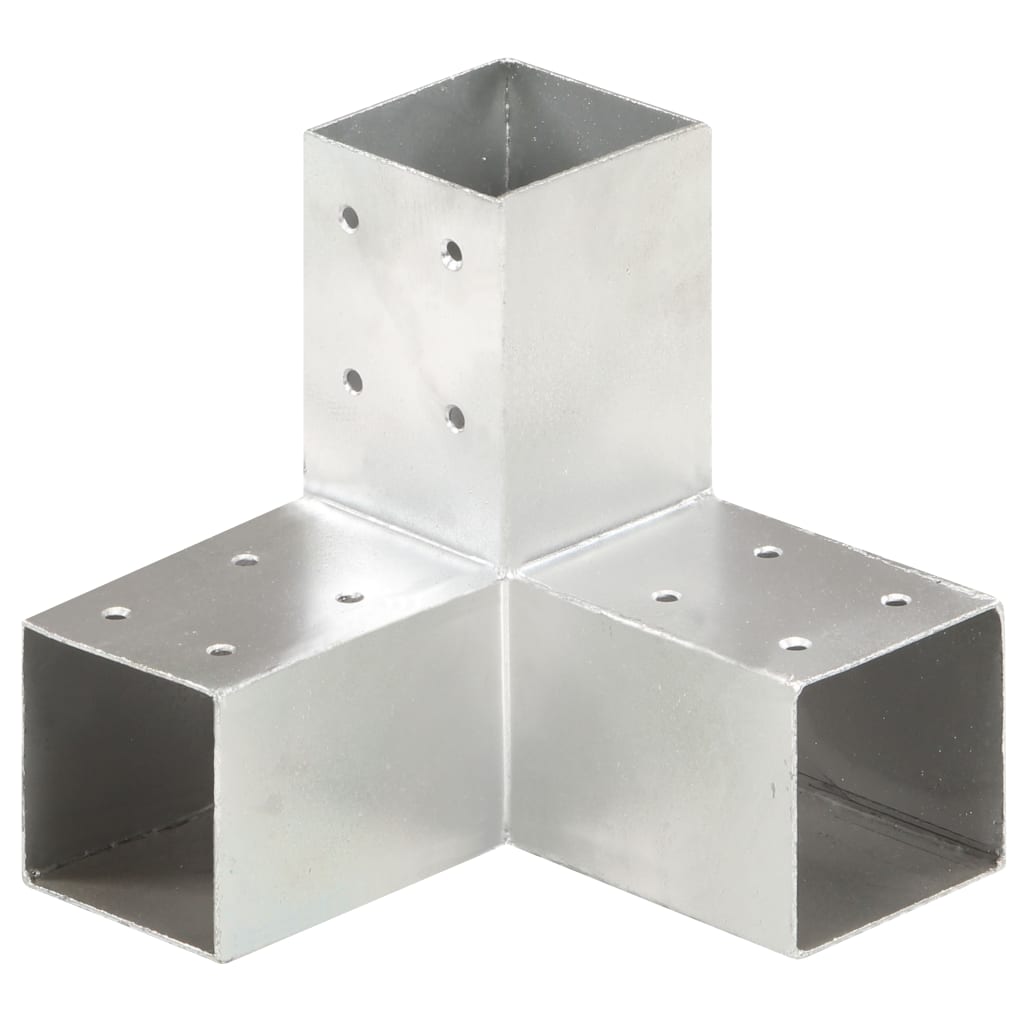 Collegamenti per pile Vidaxl 4 PC-Y-forma 71x71 mm Galvanized Metal