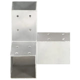 Collegamenti per pile Vidaxl 4 PC-Y-forma 71x71 mm Galvanized Metal