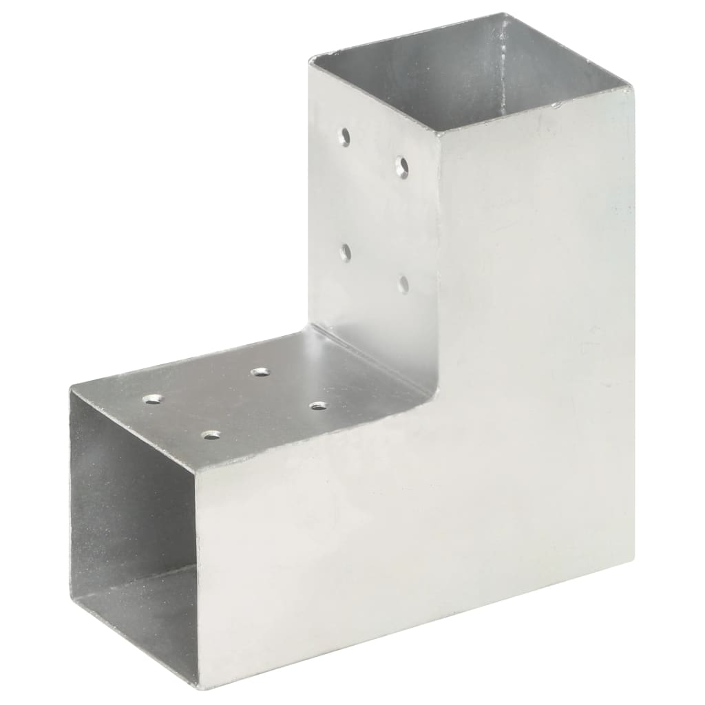 Vidaxl Pfostenverbindungen 4 Stück L-Form 81x81 mm verzinktes Metall