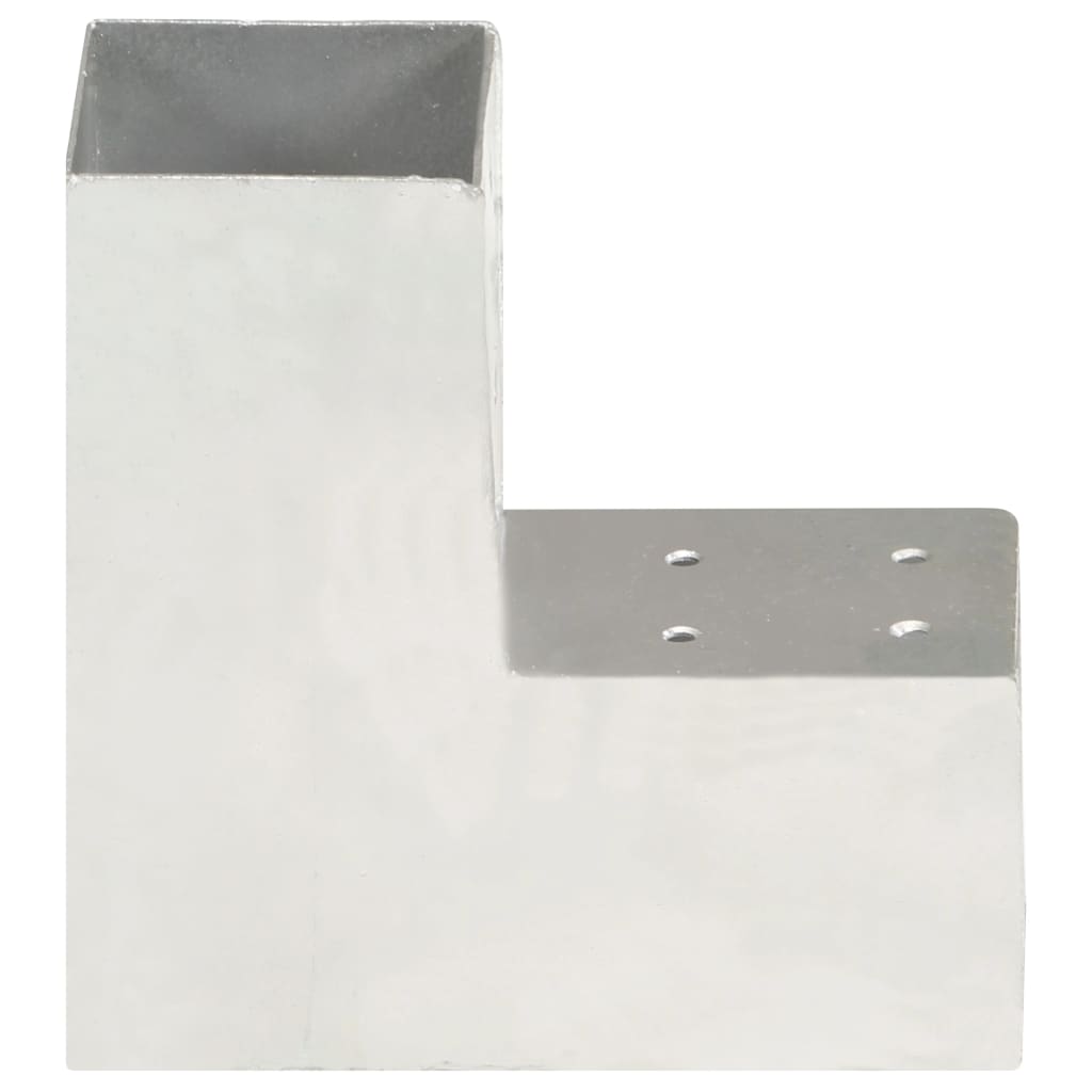 Vidaxl Pfostenverbindungen 4 Stück L-Form 81x81 mm verzinktes Metall