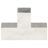 Vidaxl Pfostenanschluss T-Form 81x81 mm verzinktes Metall
