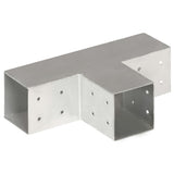 Vidaxl Pfostenanschluss T-Form 81x81 mm verzinktes Metall