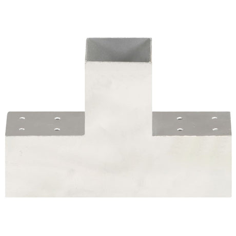 Vidaxl Pfostenverbindungen 4 Stück T-Form 81x81 mm verzinktes Metall