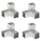 Vidaxl-Pfahlverbindungen 4 PC Y-Form 81x81 mm verzinktes Metall