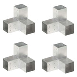 Conexiones de pila Vidaxl 4 PC Y Metal galvanizado 81x81 mm