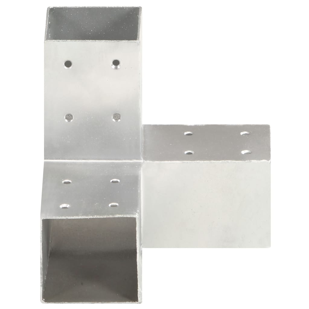 Vidaxl-Pfahlverbindungen 4 PC Y-Form 81x81 mm verzinktes Metall