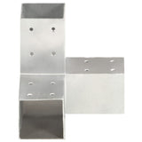 Conexiones de pila Vidaxl 4 PC Y Metal galvanizado 81x81 mm