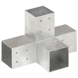 Vidaxx Pfostenanschluss X-Form 81x81 mm verzinktes Metall