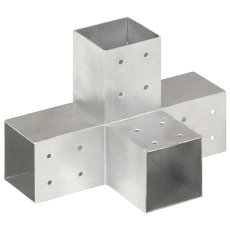 Vidaxx Pfostenanschluss X-Form 81x81 mm verzinktes Metall