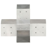 Vidaxx Pfostenanschluss X-Form 81x81 mm verzinktes Metall