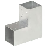 Vidaxl Pale Connection L-forma L 91x91 mm Galvanized Metal