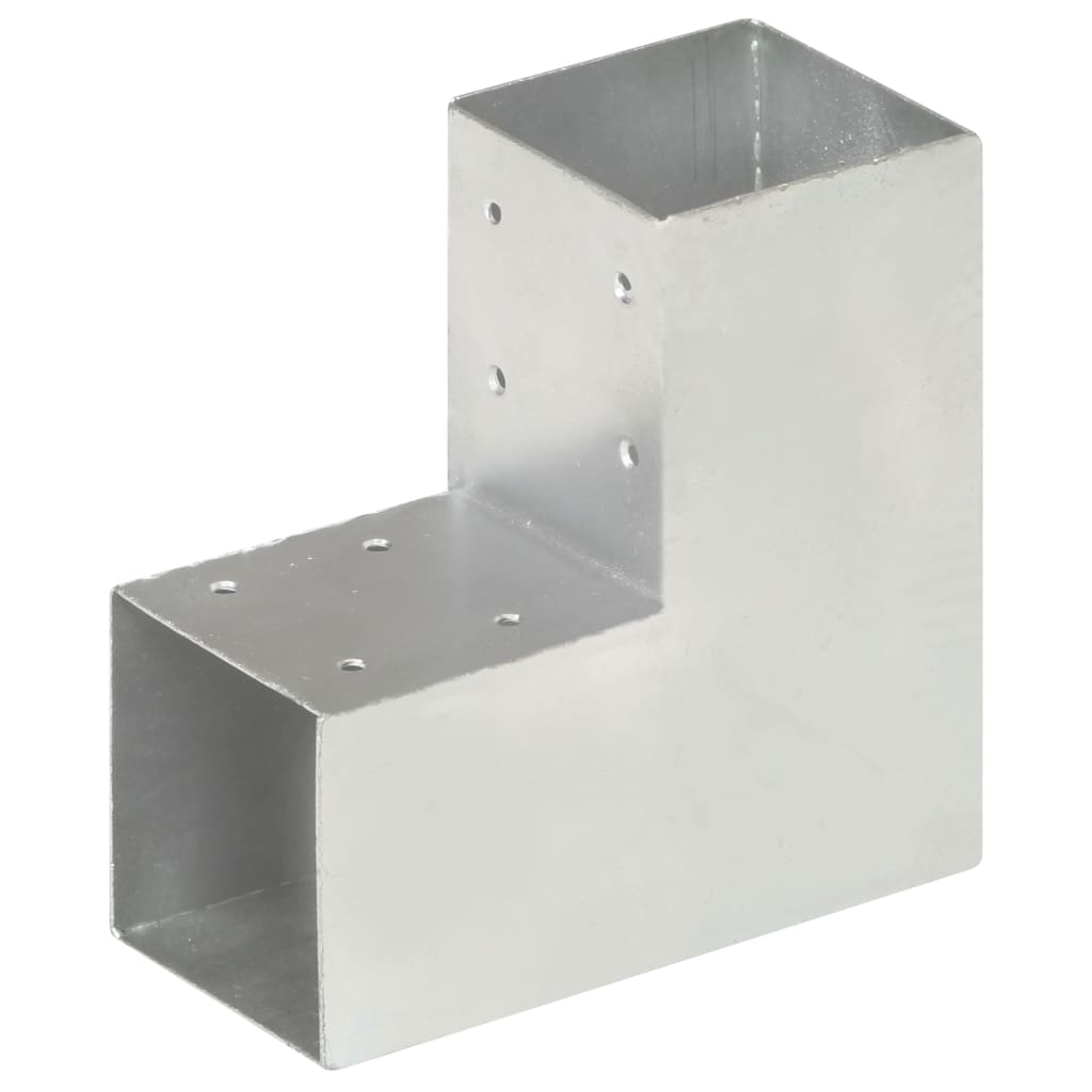 VIDAXL Pall-Anschlüsse 4 ST L-Form 91x91 mm verzinktes Metall