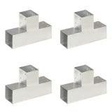 Vidaxl-Pfahlverbindungen 4 ST T-Form 91x91 mm verzinktes Metall
