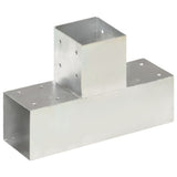 Vidaxl-Pfahlverbindungen 4 ST T-Form 91x91 mm verzinktes Metall
