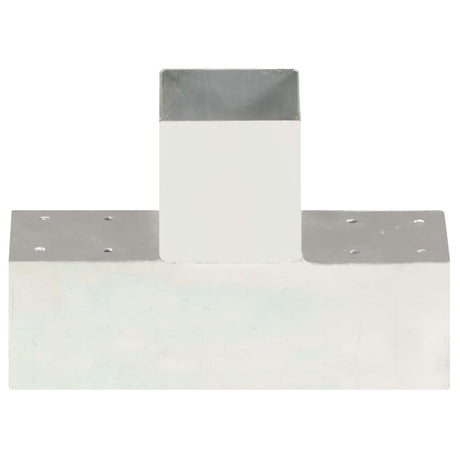 Vidaxl-Pfahlverbindungen 4 ST T-Form 91x91 mm verzinktes Metall