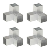 Vidaxl-Pfahlverbindungen 4 PC Y-Form 91x91 mm verzinktes Metall