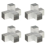 Vidaxl-Pfahlverbindungen 4 PC-Form 91x91 mm verzinktes Metall