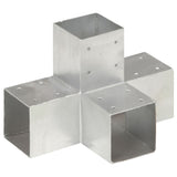 Vidaxl-Pfahlverbindungen 4 PC-Form 91x91 mm verzinktes Metall