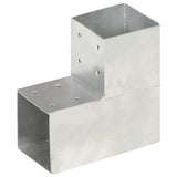 Vidaxl Pfostenverbindungen 4 Stück L-Form 101x101 mm verzinktes Metall