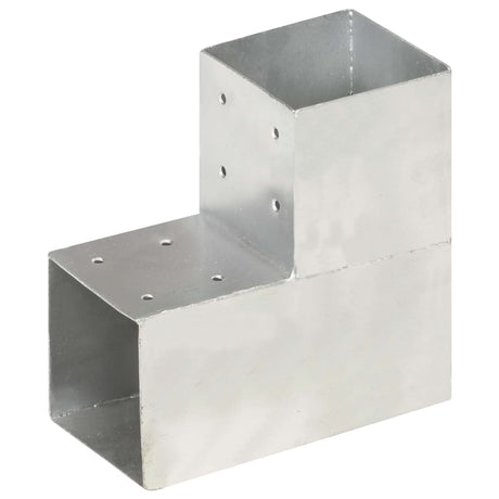 Vidaxl Pfostenverbindungen 4 Stück L-Form 101x101 mm verzinktes Metall